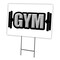 Signmission Gym Yard Sign & Stake outdoor plastic coroplast window, C-1824 Gym C-1824 Gym - alternate 1
